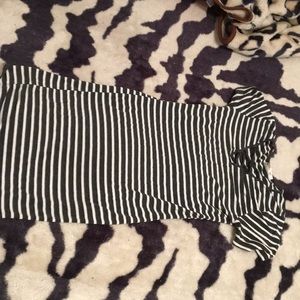 Size Small Gray And White Striped Dress